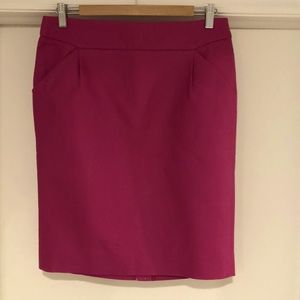 NWOT, J. CREW, PINK, SZ 8, PENCIL SKIRT, KNEE-LENGTH, 100% COTTON
